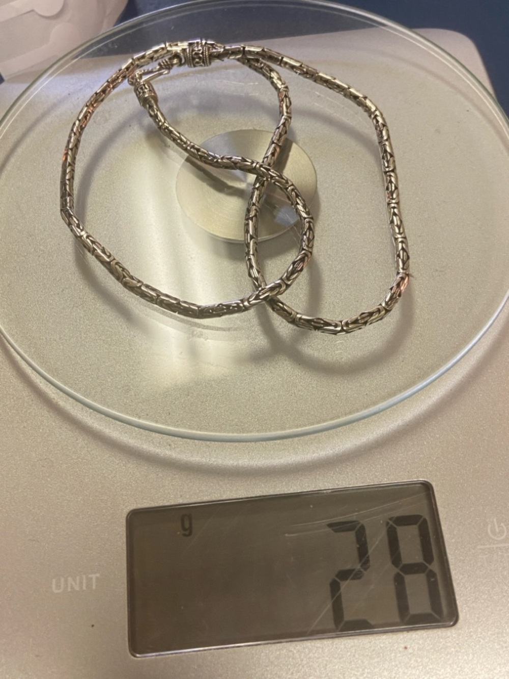 Sterling 925 Silver Vintage Byzantine Chain Necklace 18โ Excellent Condition - Picture 8 of 8